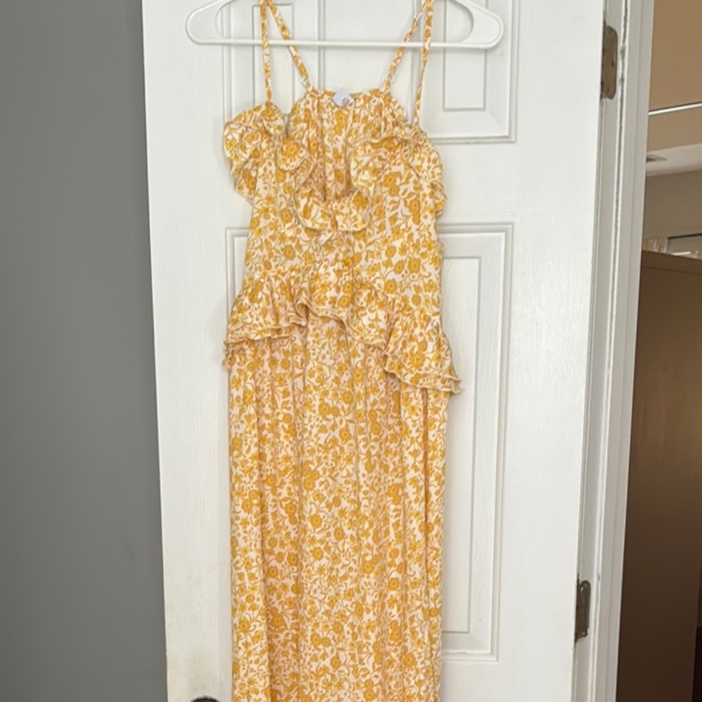 Old Navy Yellow Floral Maxi Dress